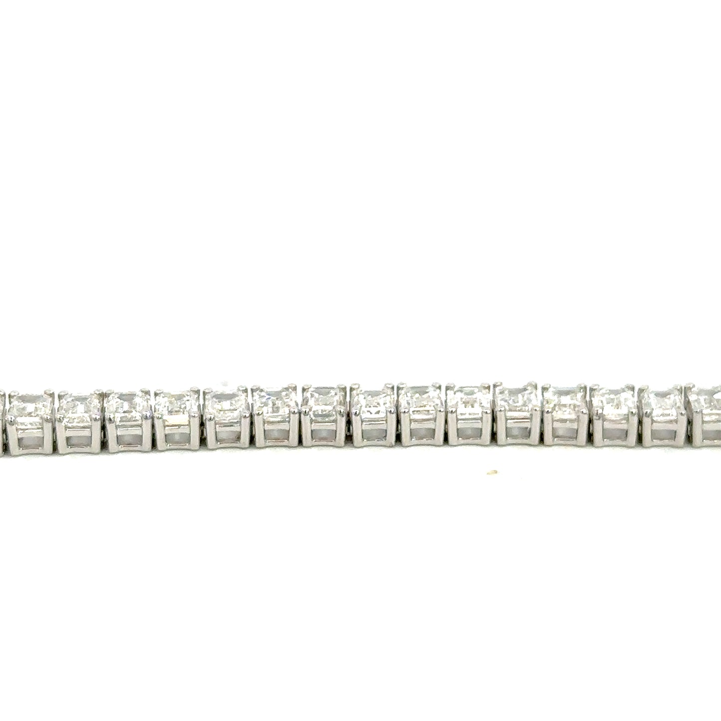 Lady's White 14 Karat Tennis Bracelet With 39=10.00Tw Round G/H Si2 Diamonds