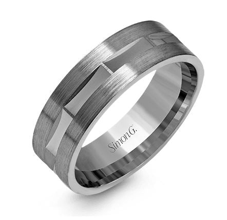 Two-Tone 14 Karat Gentleman Wedding Band Size 10