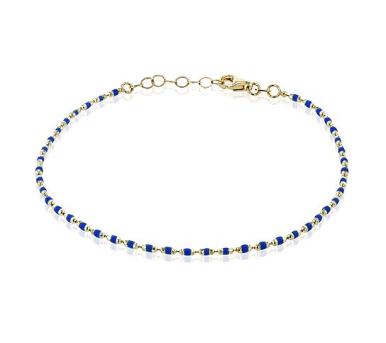 Lady's Yellow 14 Karat Tennis Bracelet Length 7