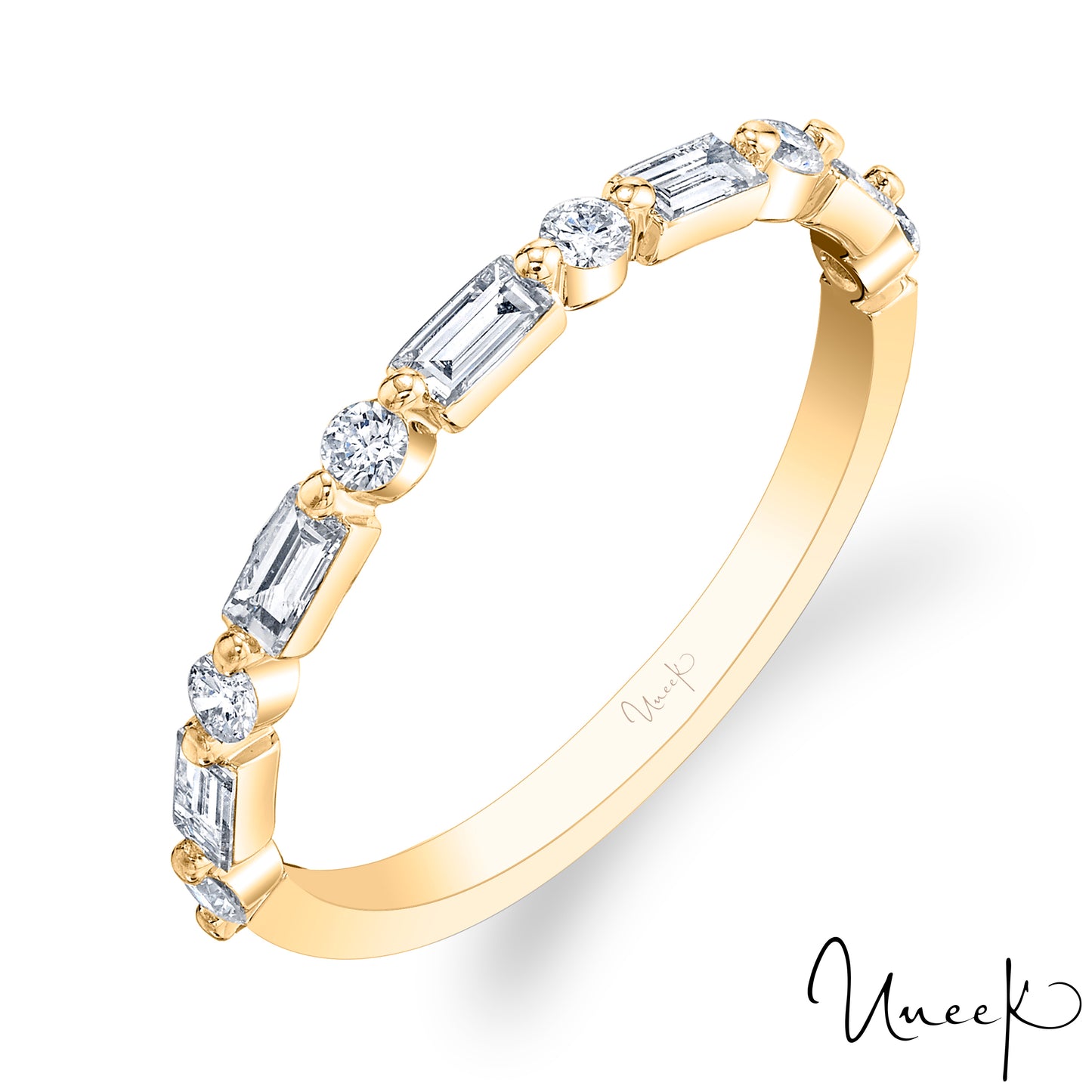 14K Yellow Uneek Stackable Collection Eternity Diamond Fashion Ring