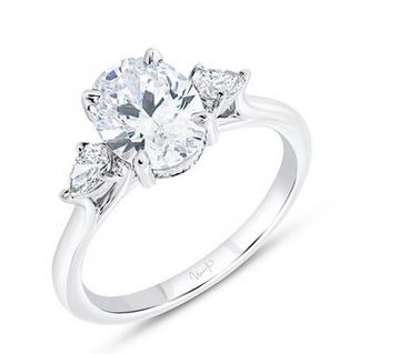 14K White Uneek Timeless Collection Engagement Ring