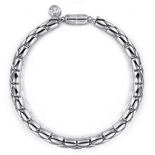 925 Sterling Silver Tubular Chain Bracelet