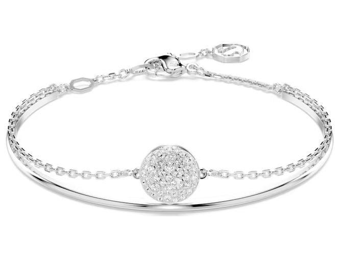 Sublima bangle White, Rhodium plated M