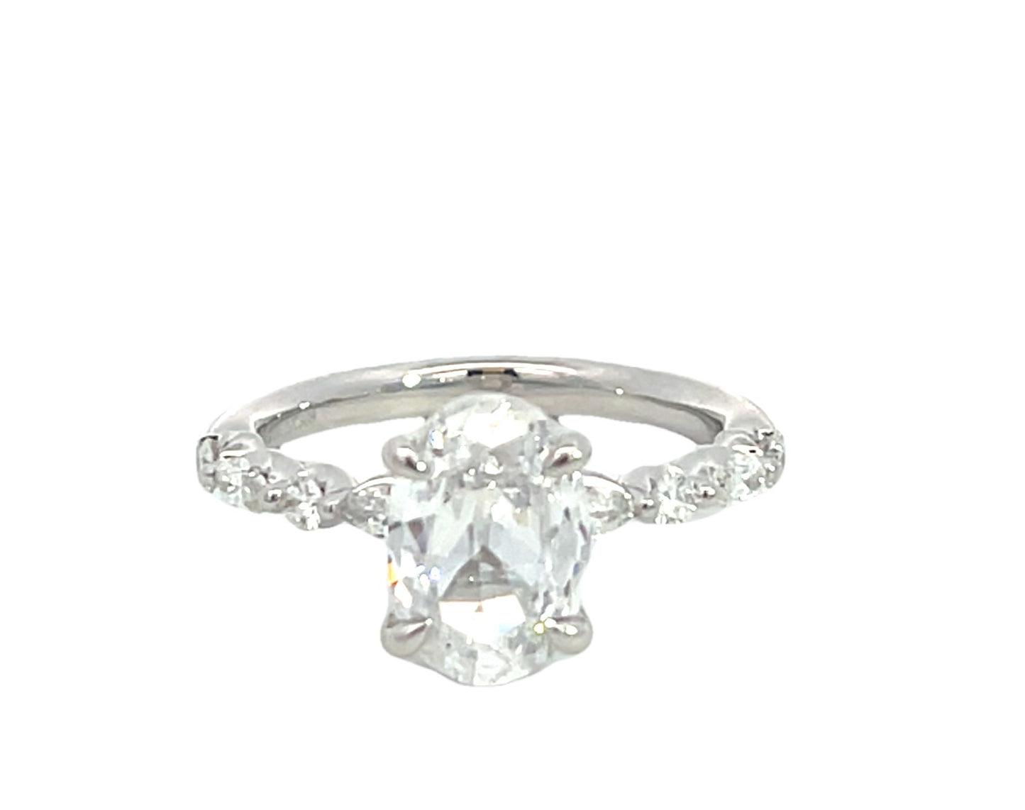 18K White Uneek Timeless Collection Straight Engagement Ring