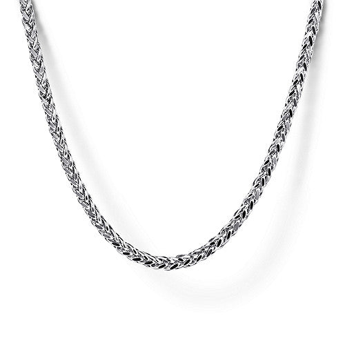 20 Inch 925 Sterling Silver Mens Wheat Chain Necklace