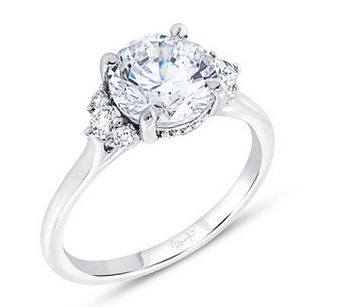 14K White Uneek Timeless Collection Engagement Ring