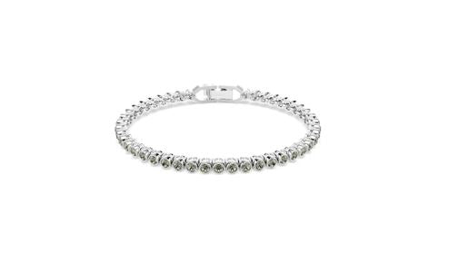 Imber Emily Tennis bracelet Round cut, Black, Rhodium plated