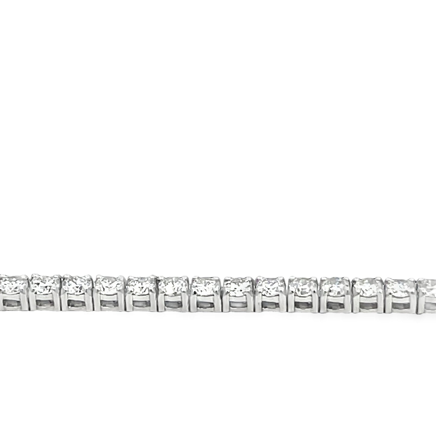 Lady's White 14 Karat Tennis Bracelet Length 7 With 69 = 3.35Tw Round G/H Si2 Diamonds