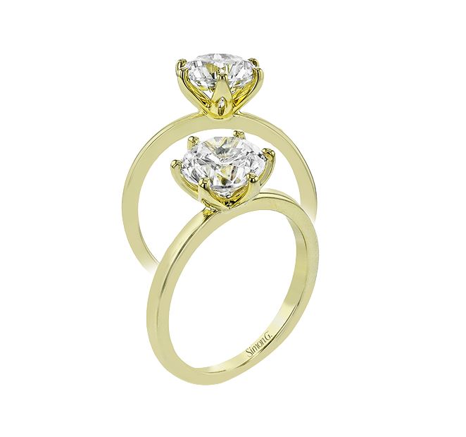 Yellow 18 Karat Solitaire Ring Size 6.5
