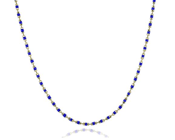 Lady's Yellow 14 Karat Station Necklace