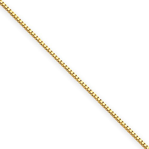 14K 18 inch .5mm Box with Spring Ring Clasp Chain