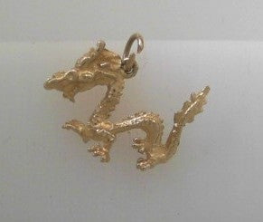 Preowned 14K Yellow Dragon Charm