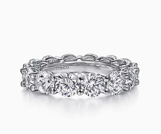 Alloy 14K White Gold Shared Prong Diamond Eternity Band
