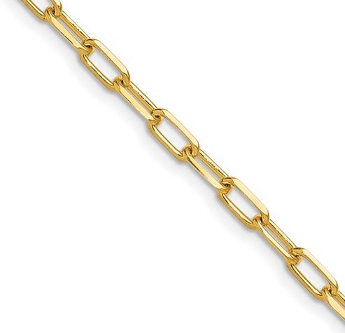 Leslie's 14k 3.5mm Solid Beveled D/C Paperclip Chain