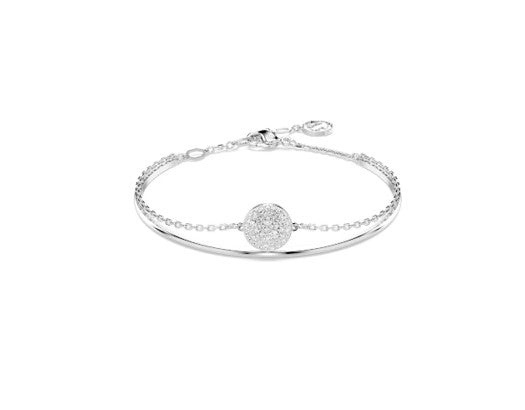 Sublima bangle White, Rhodium plated M