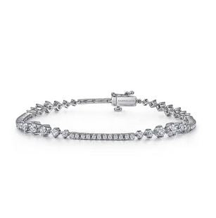 14K White Gold Diamond Tennis Bracelet