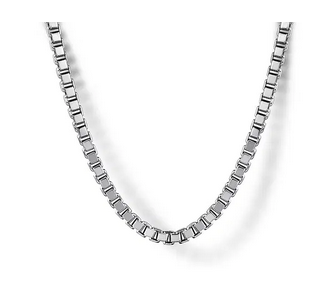 22 Inch 2.5mm 925 Sterling Silver Solid Mens Box Chain Necklace
