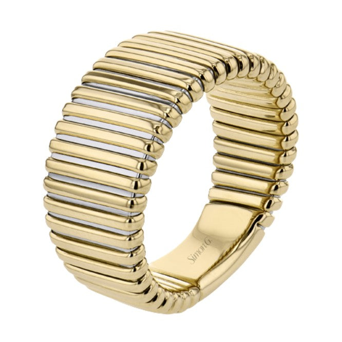 Lady's Yellow 18 Karat Stackable Fashion Ring Size 6.5