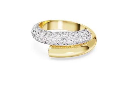 Dextera cocktail ring White, Gold-tone plated 50