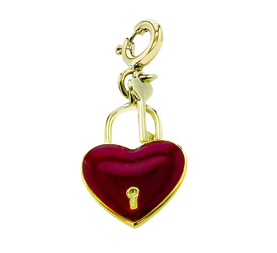 14KY Heart Lock Charm