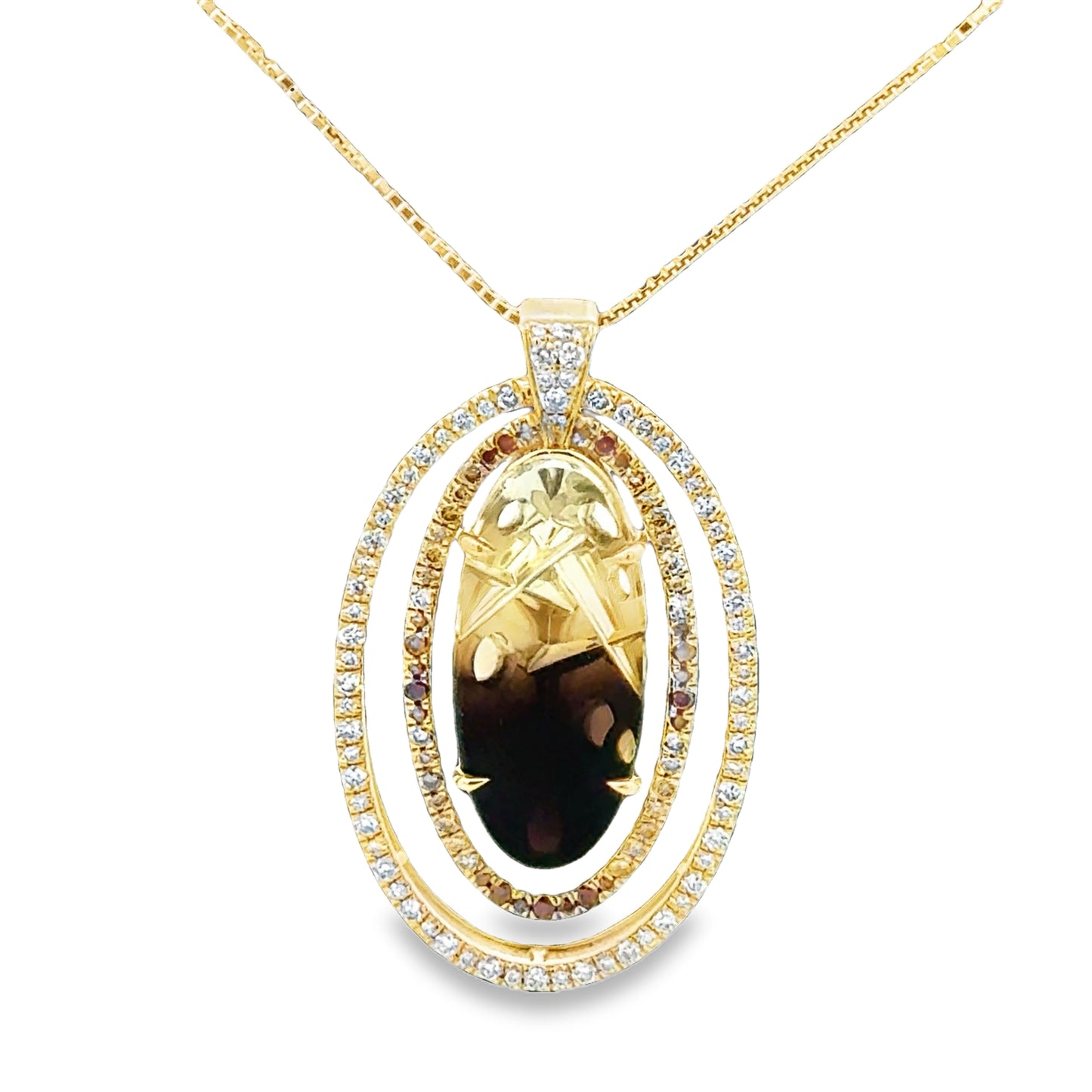 Lady's Yellow 14 Karat Emerald May Pendants