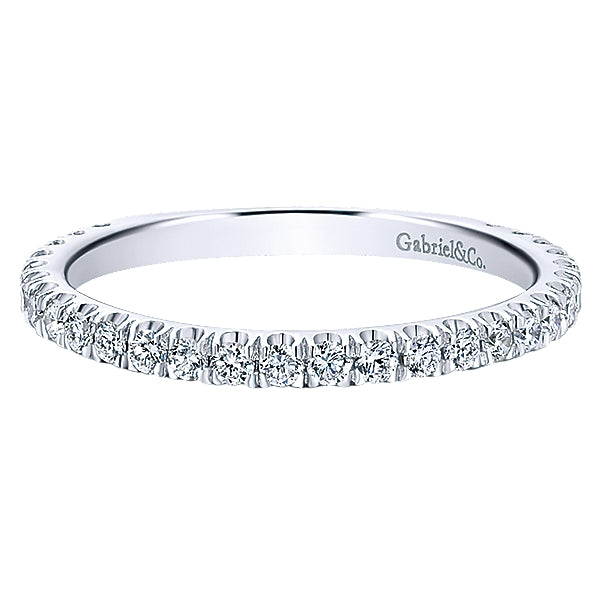 14k White Gold Stackable Diamond Ring