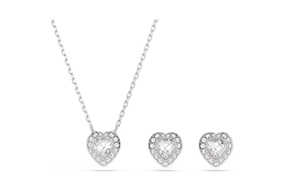 Ariana Grande x Swarovski set Mixed cuts, Heart, White, Rhodium plated