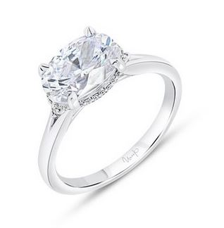14K White Uneek Timeless Collection Engagement Ring