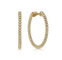 14k Yellow Gold 30mm Bujukan Classic Hoop Earrings