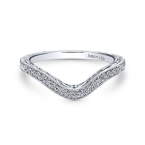 14K White Gold Matching Wedding Band