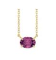 14K Yellow Gold Natural Pink Tourmaline 18" Necklace
