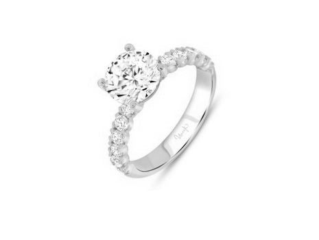 14K White Uneek Timeless Collection Straight Engagement Ring