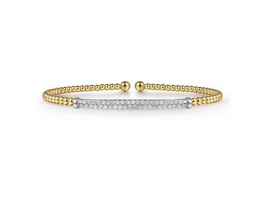 14k Yellow Gold Bangle .34tw