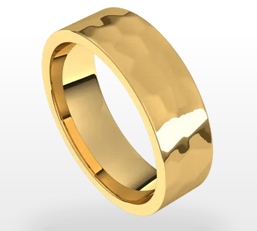 14K Yellow Comfort Fit Lightweight Flat Band