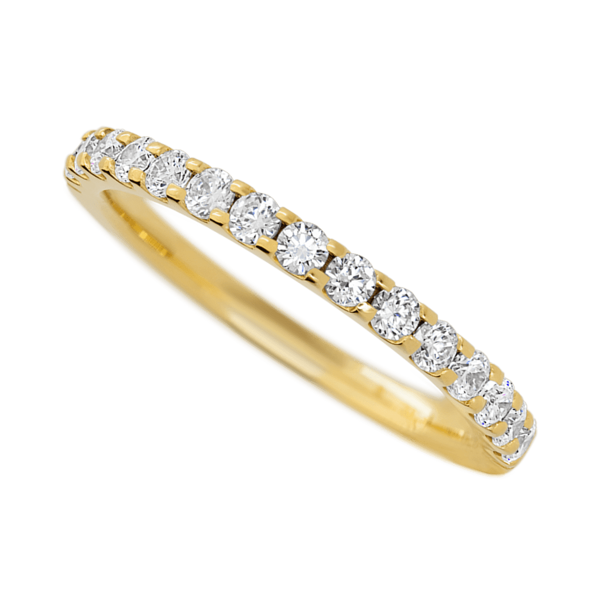 18K Yellow Gold band with 15 Round Lab Grown Diamond (ST) having TCW-.45