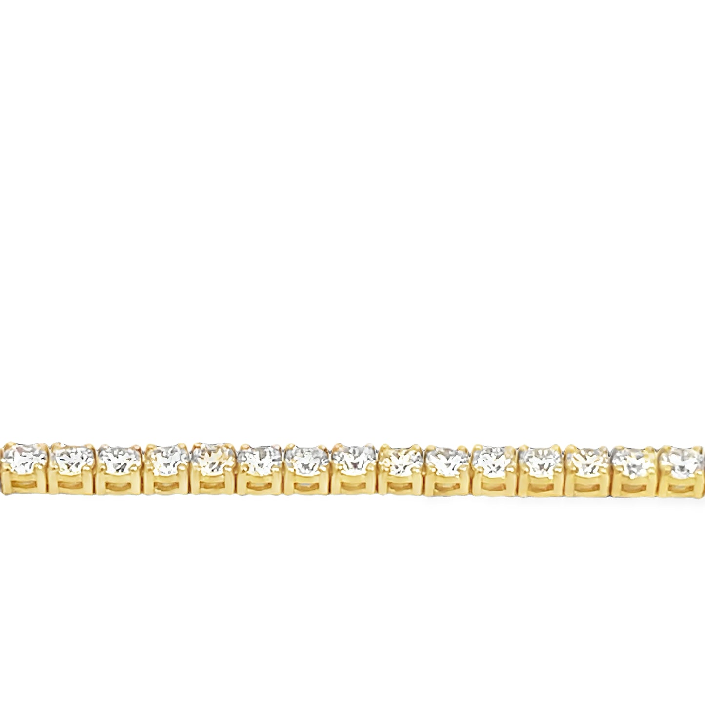 Lady's Yellow 14 Karat Tennis Bracelet Length 7 With 62 = 5.01Tw Round G/H Si2 Diamonds