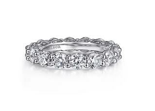 Alloy 14K White Gold Shared Prong Diamond Eternity Band
