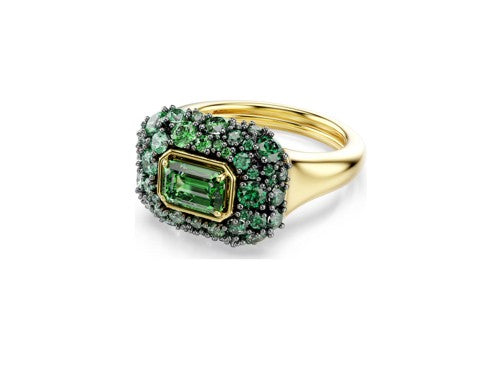 Sublima cocktail ring, Octagon cut, Green, 18K gold finish
