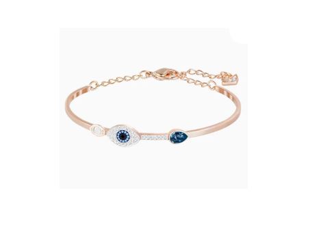 Swarovski Symbolic bangle Evil eye, Blue, Mixed metal finish