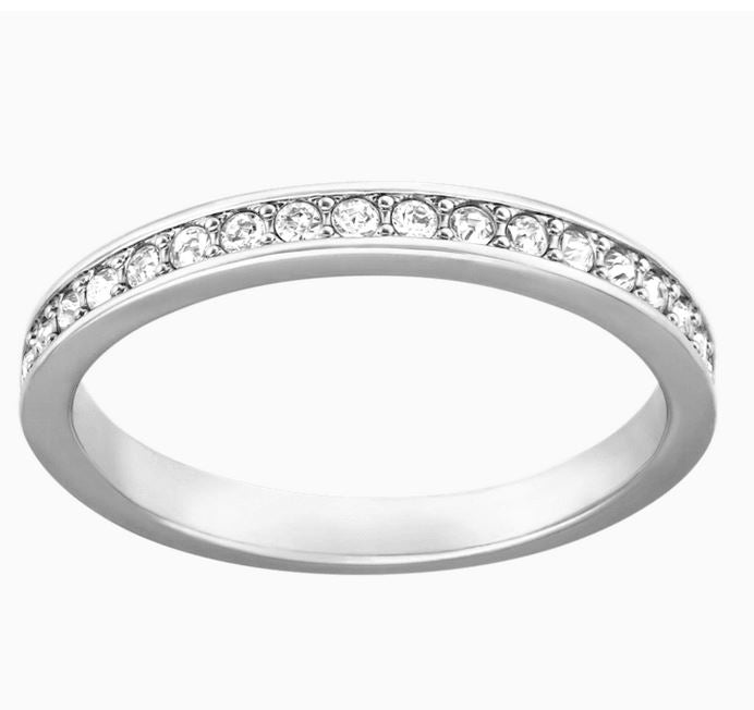 Matrix ring White, Rhodium plated 58