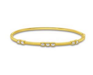 18K Yellow Uneek Stackable Collection Cuff Bangle
