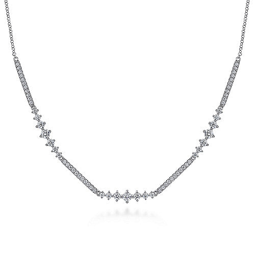14k White Gold Diamond Necklace