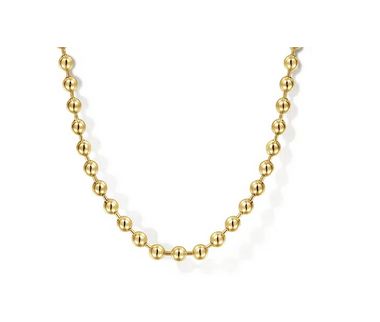 22 Inch 3mm 14K Yellow Gold Hollow Ball Chain Necklace