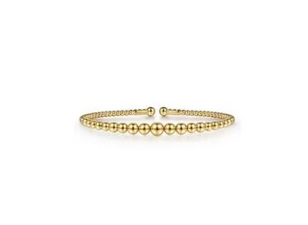 14k Yellow Gold Bujukan Open Bangle