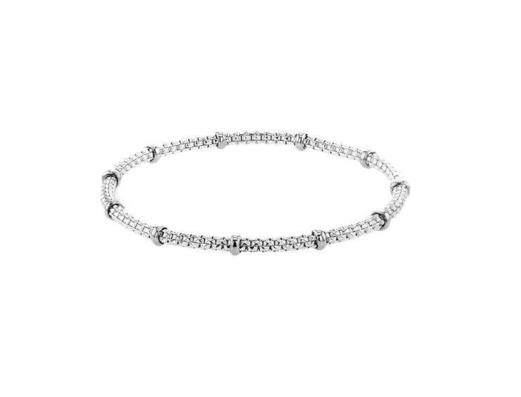 White 18 Karat Fancy Link Bracelet
