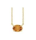 14K Yellow Gold Natural Citrine 18" Necklace