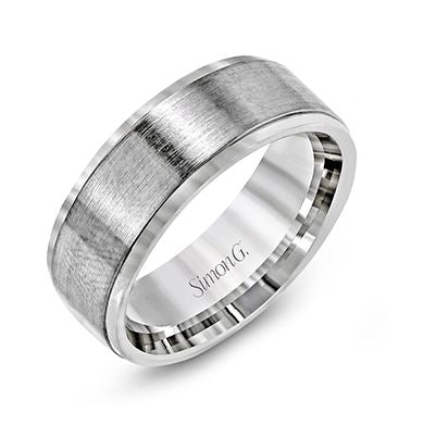 White 14 Karat Gentleman Wedding Band Size 10