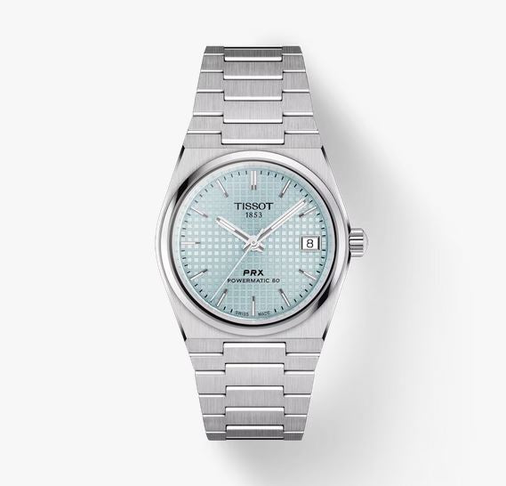 PRX Men's Gray Stainless Steel with Ice Blue Index Dial