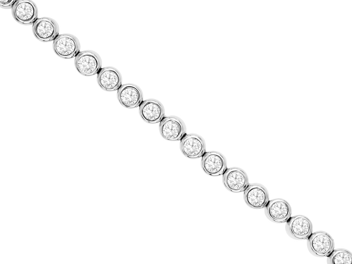 Lady's White 14 Karat Tennis Bracelet Length 7 With 0.90Tw Round I I1 Diamonds