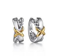 925 Sterling Silver And 14k Yellow Gold Bujukan Intricate Hoop Earrings